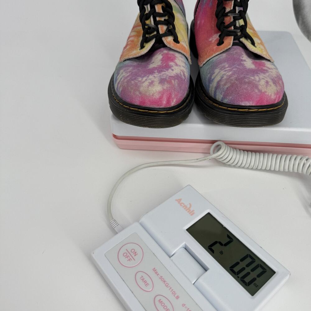 Doc Martens Boots Youth 1460 Rainbow Tie Dye Rainbow Suede Pride US 4 EU 36 Y2K - Picture 9 of 9